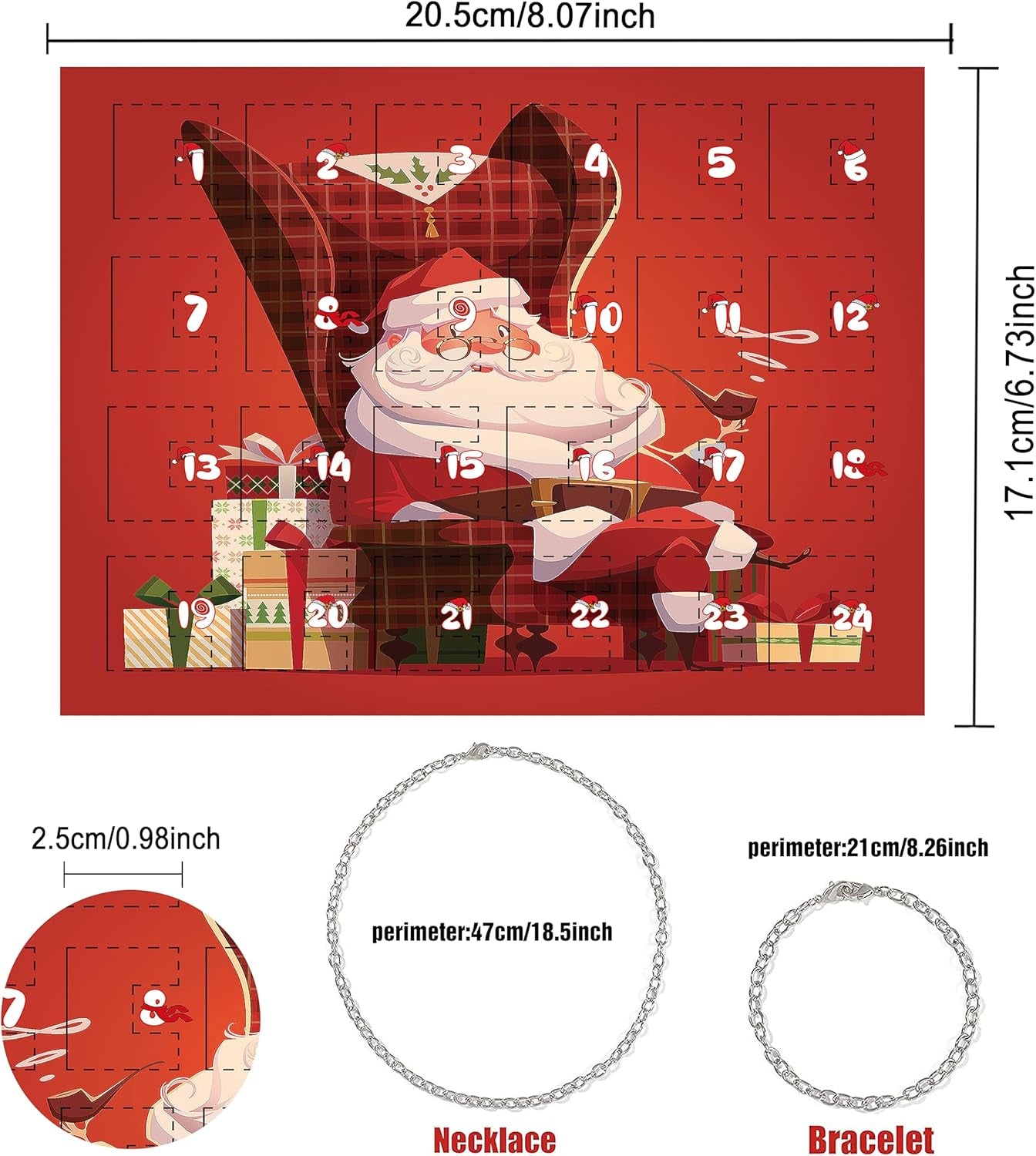 Charm Bracelet Advent Calendar 2025 DIY Bracelet Making Kit 24 Days Christmas Countdown Calendar for Girl Kids Teens