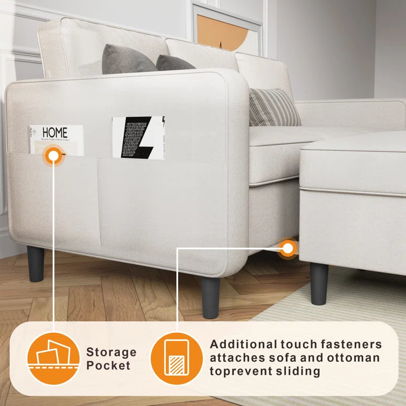 Harkeerat 78" Upholstered Sofa Couch