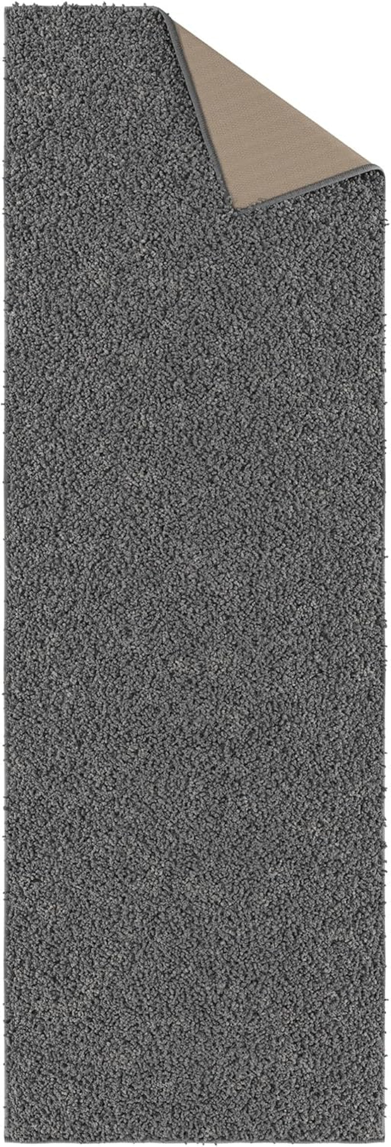 2' X 6' Shaggy Runner Rug - Plush & Cozy Non-Slip Carpet for Bedroom, Living Room, Bathroom & Entryway - Durable & High-Traffic Friendly for Hallways & Dorms, Gray