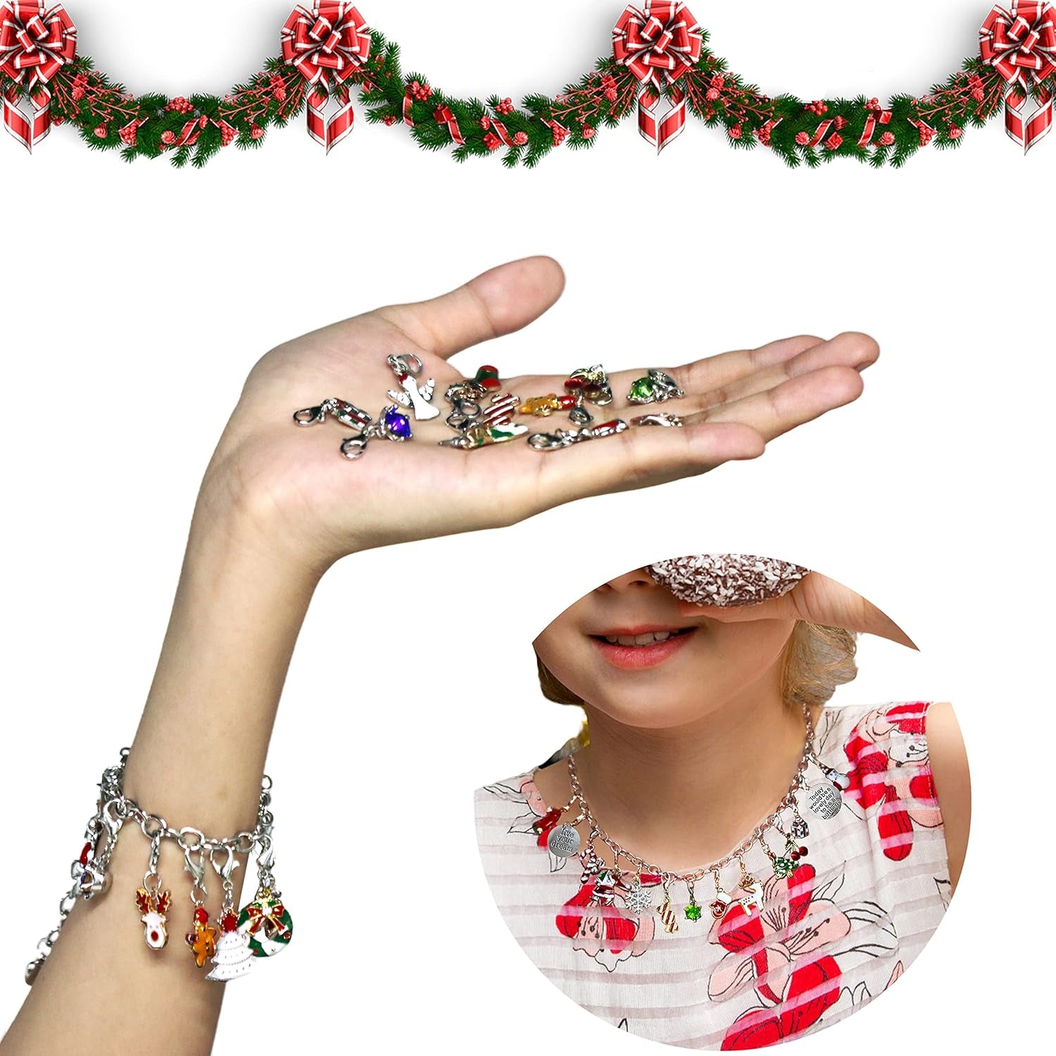 Charm Bracelet Advent Calendar 2025 DIY Bracelet Making Kit 24 Days Christmas Countdown Calendar for Girl Kids Teens