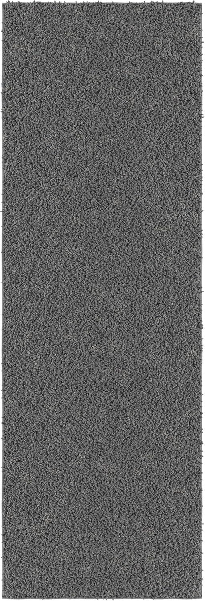 2' X 6' Shaggy Runner Rug - Plush & Cozy Non-Slip Carpet for Bedroom, Living Room, Bathroom & Entryway - Durable & High-Traffic Friendly for Hallways & Dorms, Gray