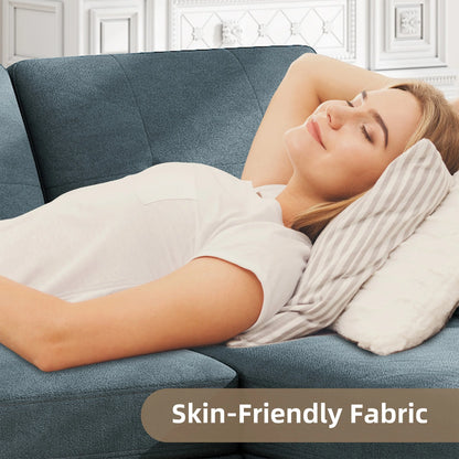 Modern U-Shape Sectional Sofa, Chenille Fabric Modular Couch, 4 Seat Oversized Sofa with Chaise for Living Room