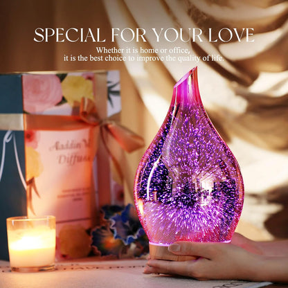 280ML Essential Oil Diffuser, Aroma Ultrasonic Humidifier with Remote Control, BPA Free, Auto Shut-Off, Timer Setting