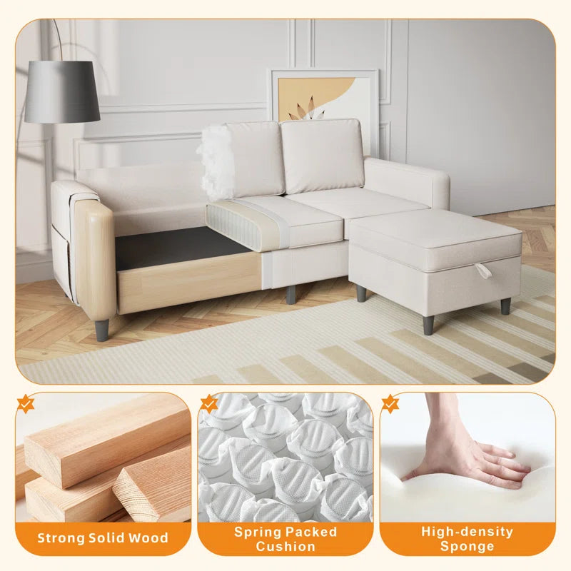 Harkeerat 78" Upholstered Sofa Couch