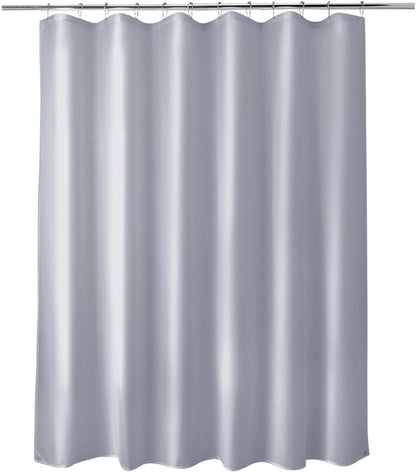 Fabric Shower Curtain Liner, Gray Shower Curtain Liner with 2 Magnets, 70 X 72 Inches, Cloth Shower Liner Waterproof Polyester, 85GSM, Easy Installation, Machine Washable, Blue Gray